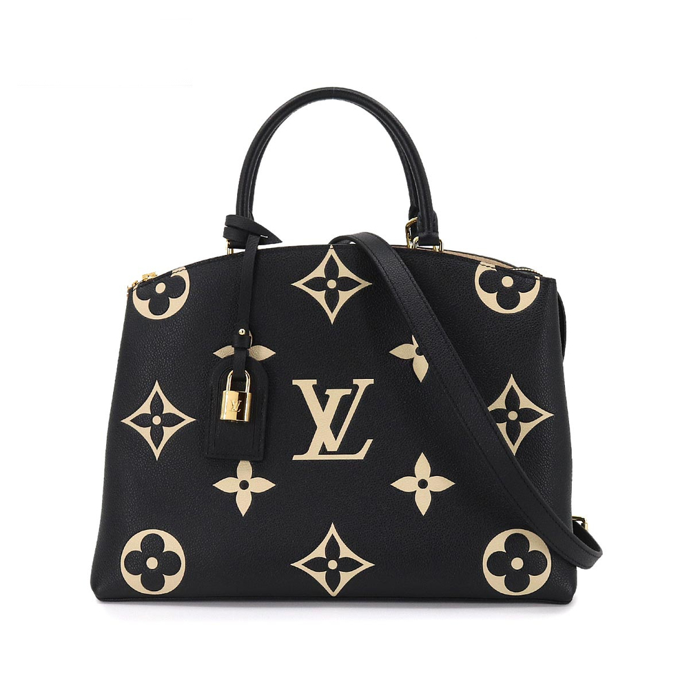 Louis Vuitton Bicolor Monogram Emplant Grand Palais MM Hand Shoulder Bag Black